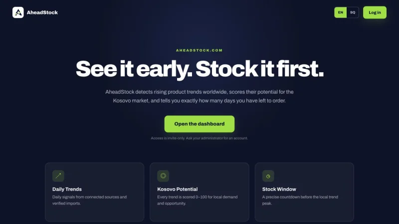 AheadStock product interface