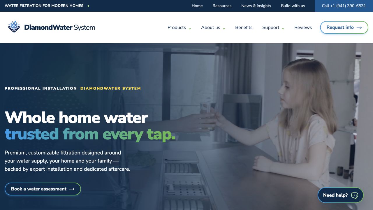 DiamondWater System product interface